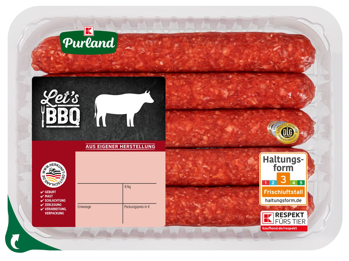 K-PURLAND Merguez Rindsbratwurst