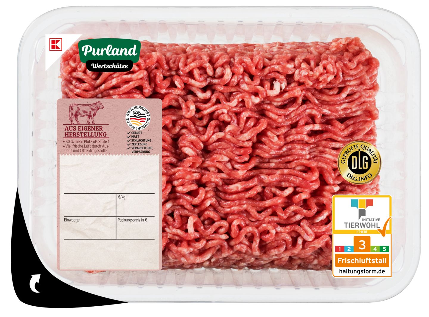 K-PURLAND WERTSCHÄTZE Rinderhackfleisch
