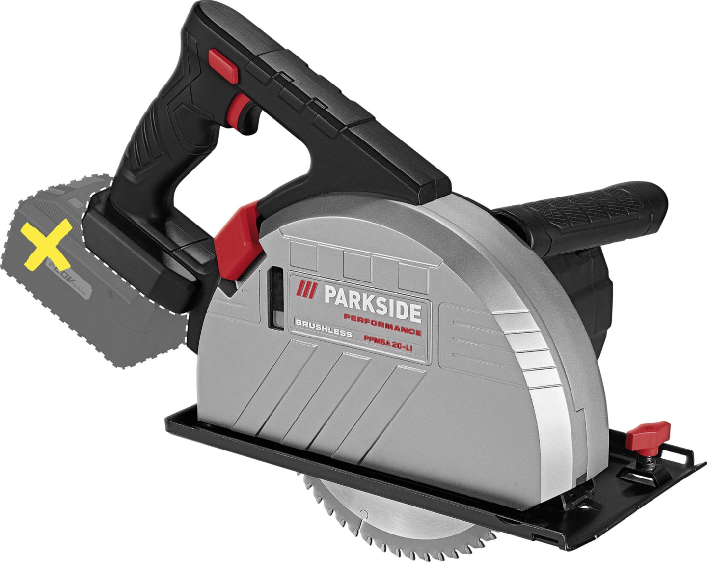 PARKSIDE PERFORMANCE® Akku-Metallhandkreissäge 20 V »PPMSA 20-Li A1«