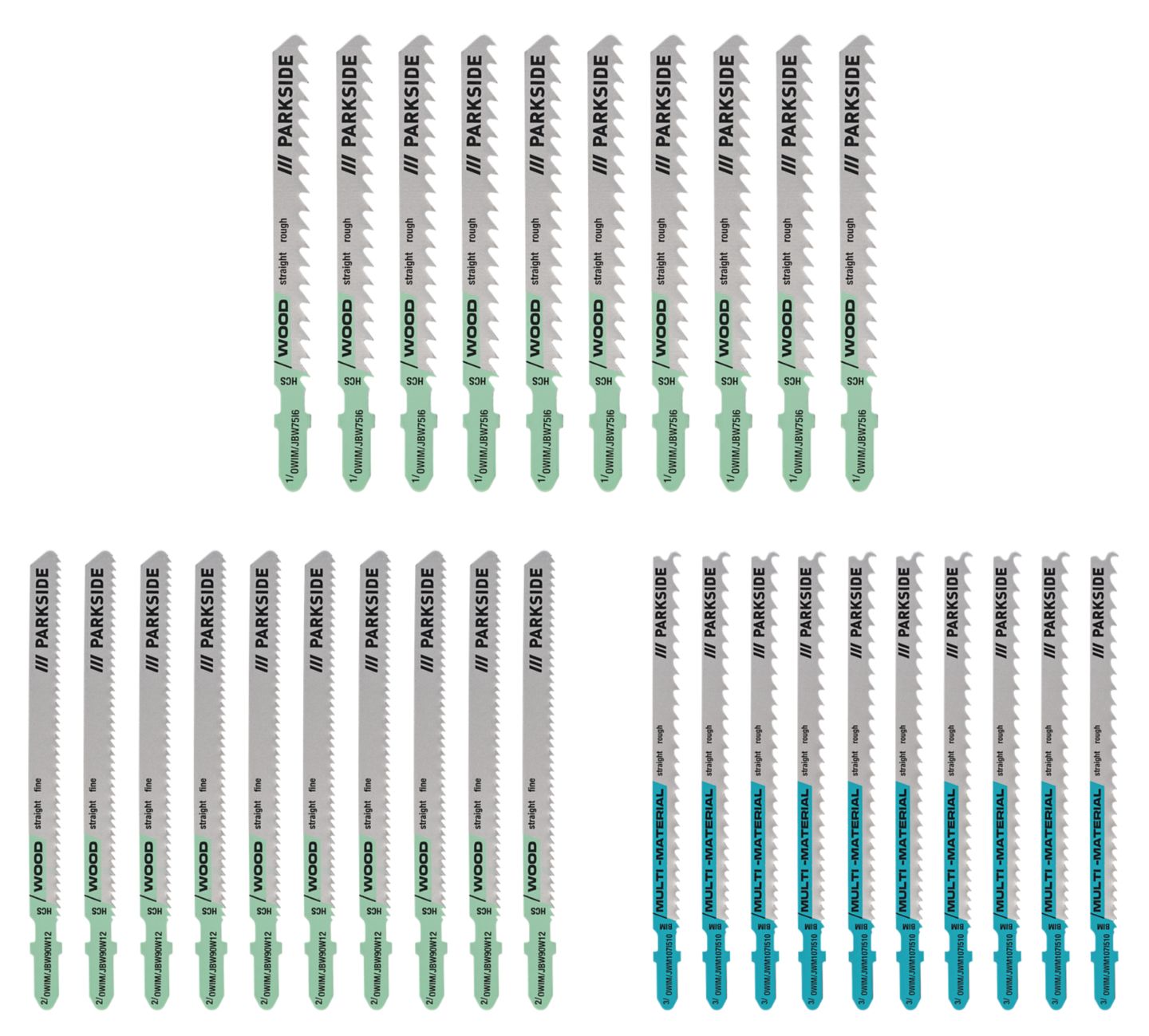 Parkside Súprava pílových listov