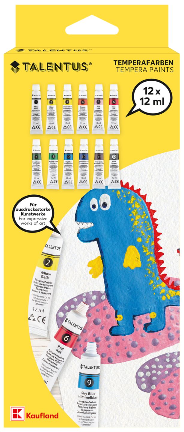 Talentus Temperové barvy
12 x 12 ml