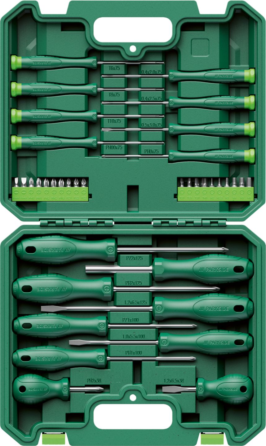 Изображение на PARKSIDE® Комплект битове и отвертки
37 части