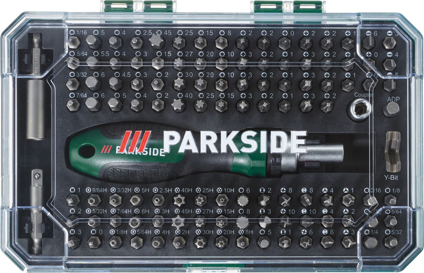 Изображение на Parkside® Комплект отвертка
с тресчотка и битове