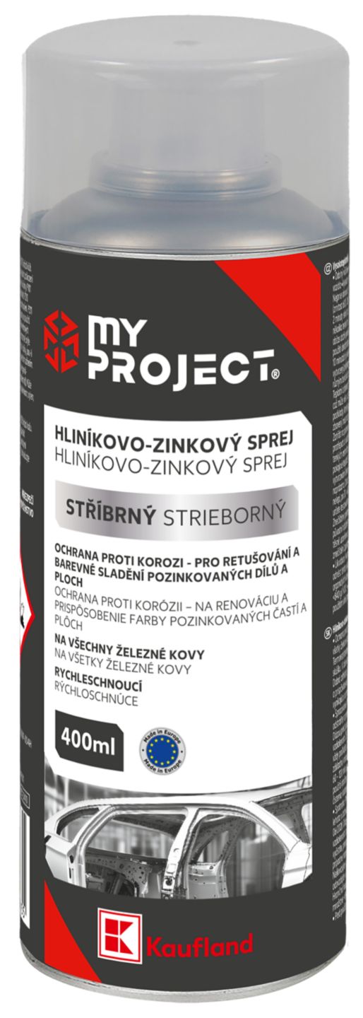 MY PROJECT Hliníkovo-zinkový sprej
objem: 400 ml