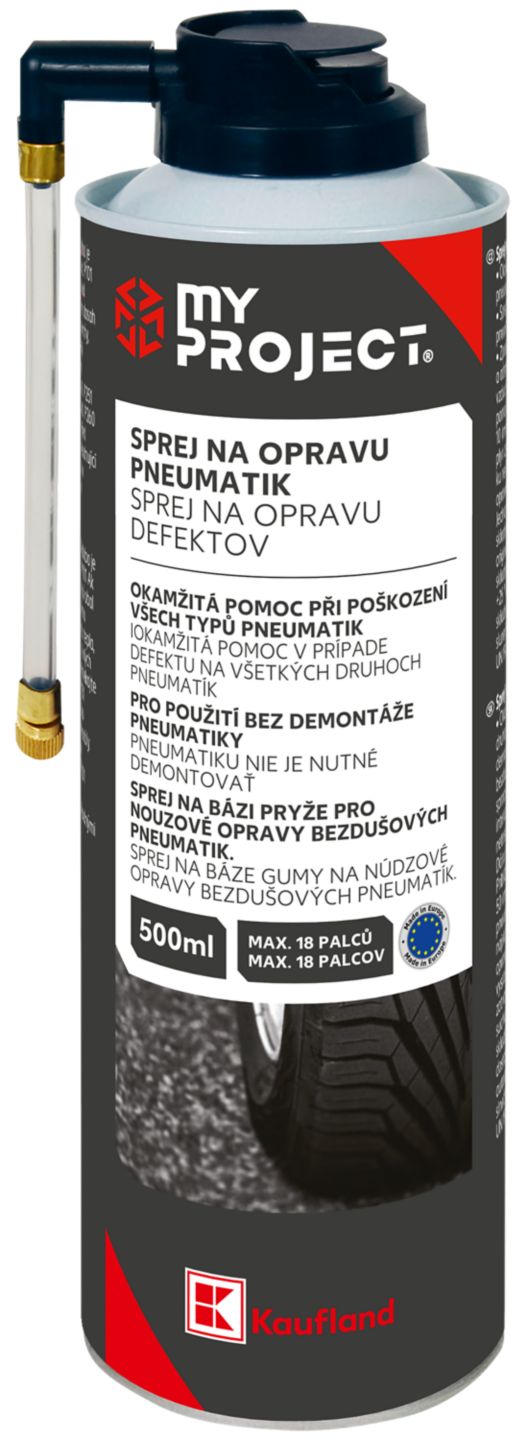 MY PROJECT Sprej na opravu pneu
objem: 500 ml