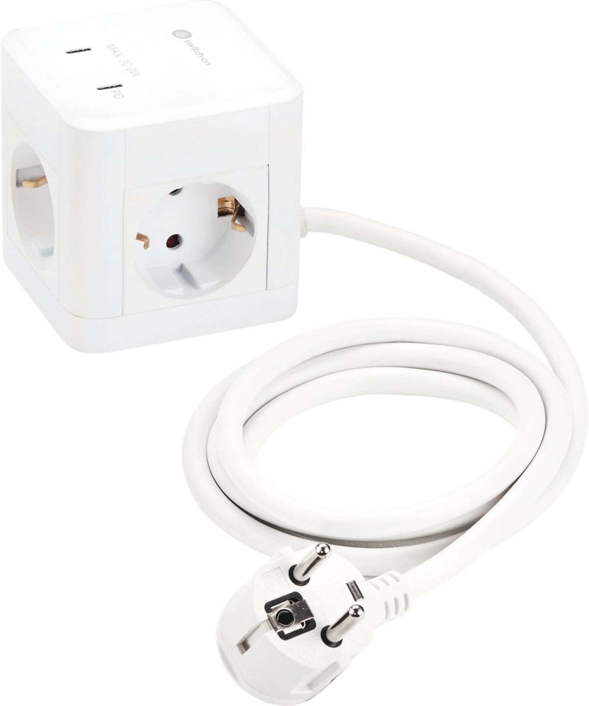 Изображение на SWITCH ON Разклонител куб с UBS
1,5м, 5 в 1