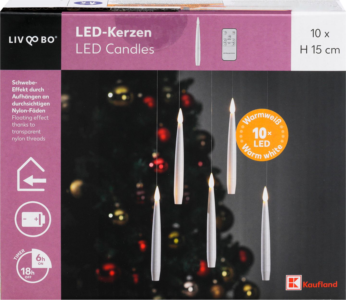 LIV & BO LED svíčky na stromeček
bílé