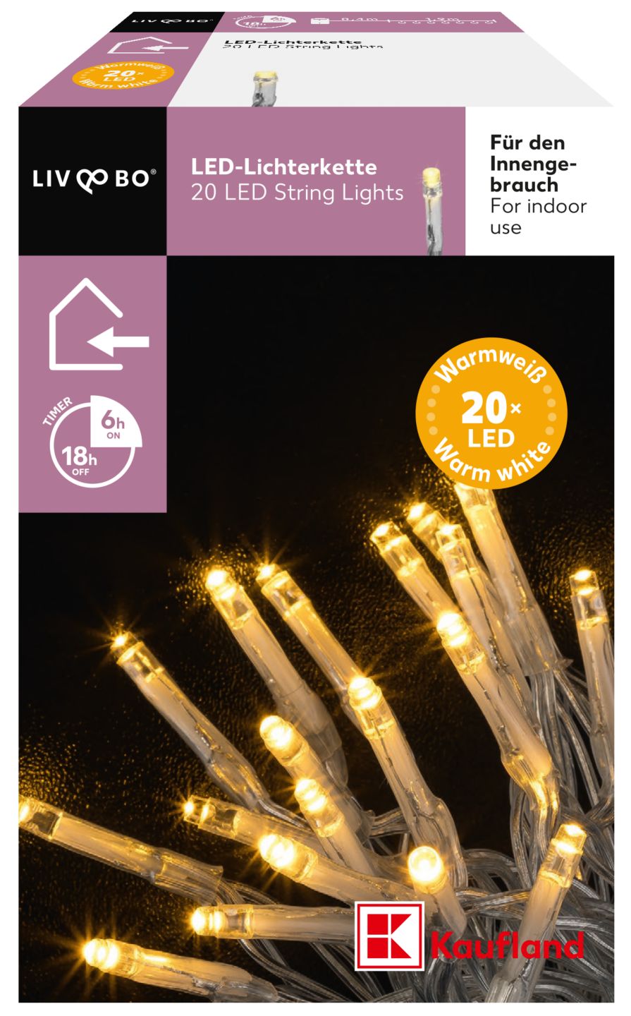 Liv&Bo LED Světelný řetěz
teplé bílé