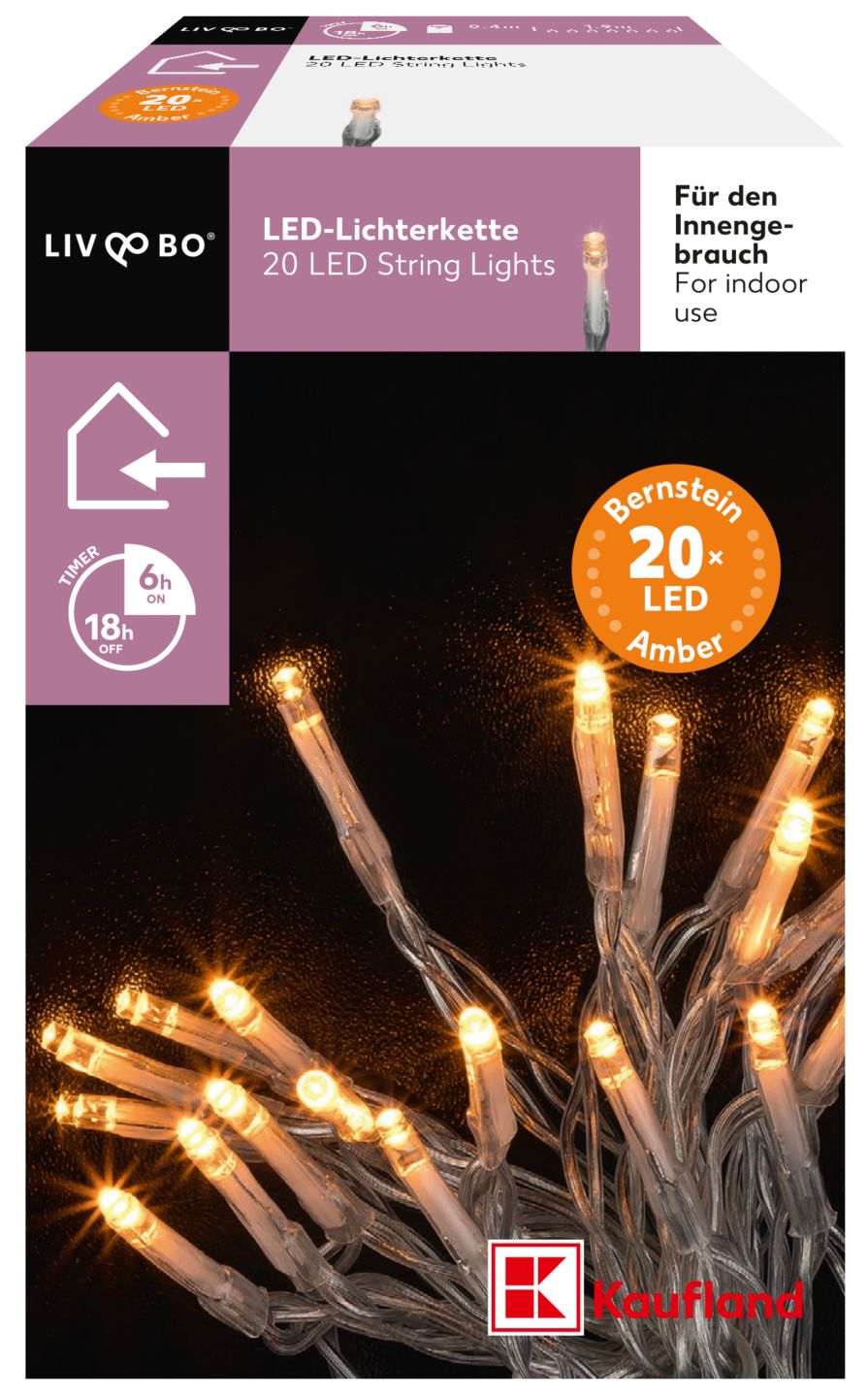 Liv&Bo LED Světelný řetěz
jantárová