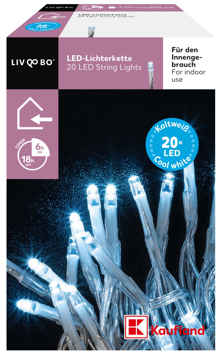Liv&Bo LED Světelný řetěz
studená bílá