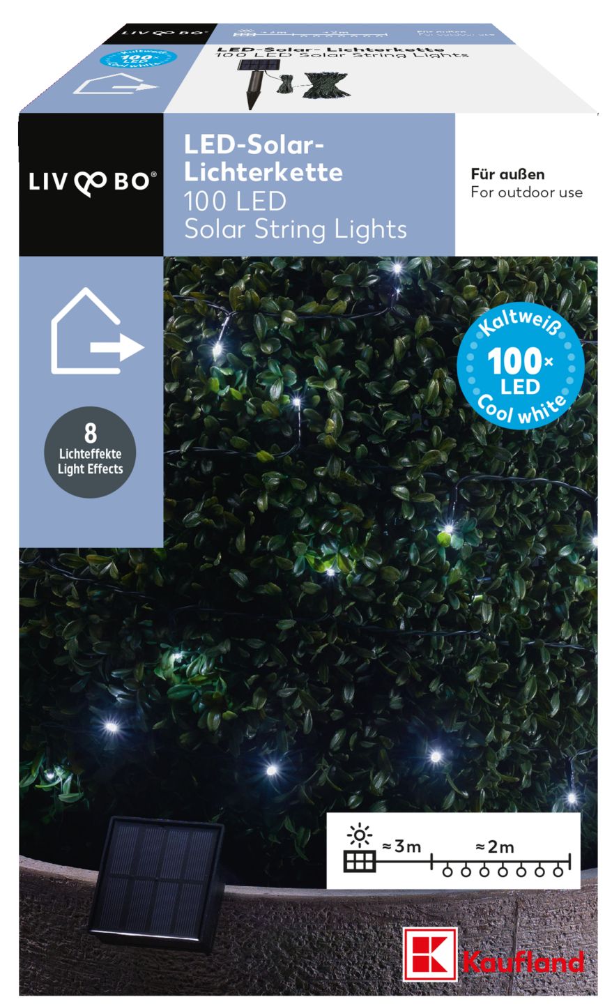 LIV & BO LED solární světelný řetěz