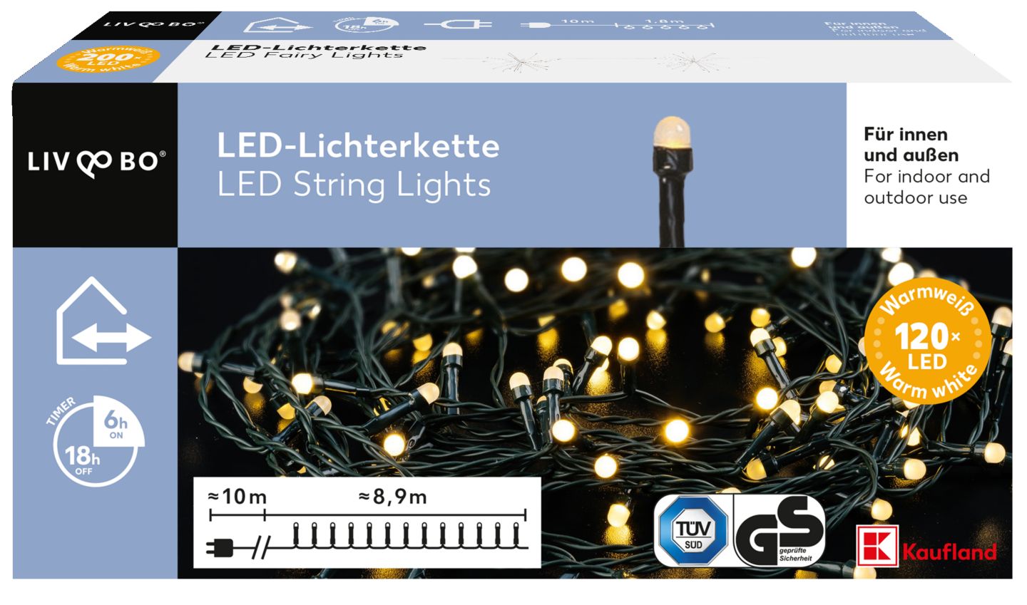 LIV&BO LED světelný řetěz
120 LED diod