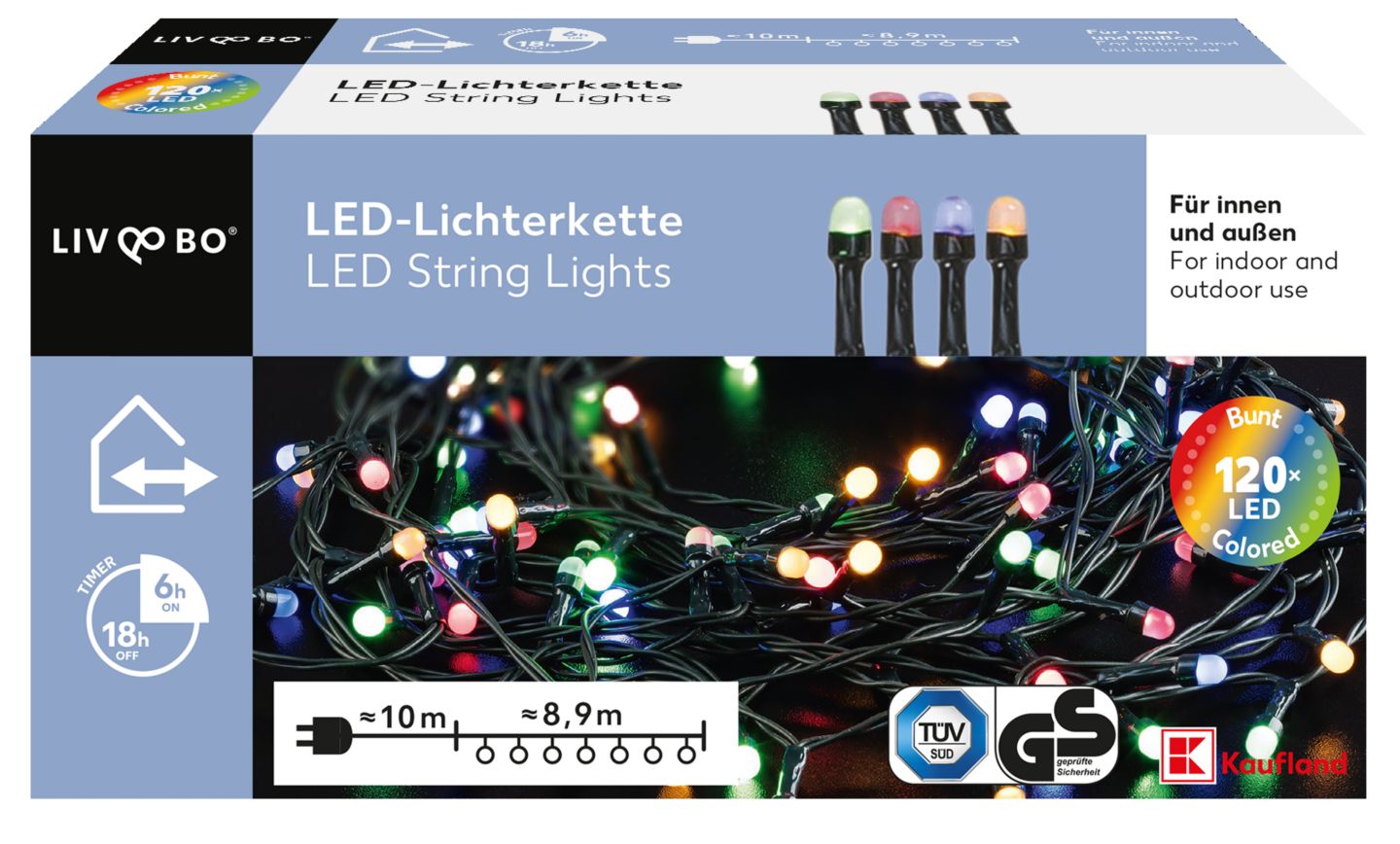 LIV&BO LED světelný řetěz
120 LED diod