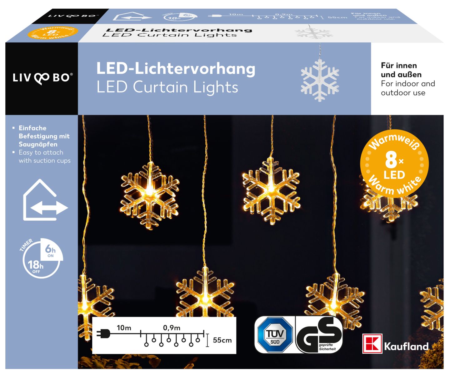 Liv&Bo LED Světelný závěs
vločka