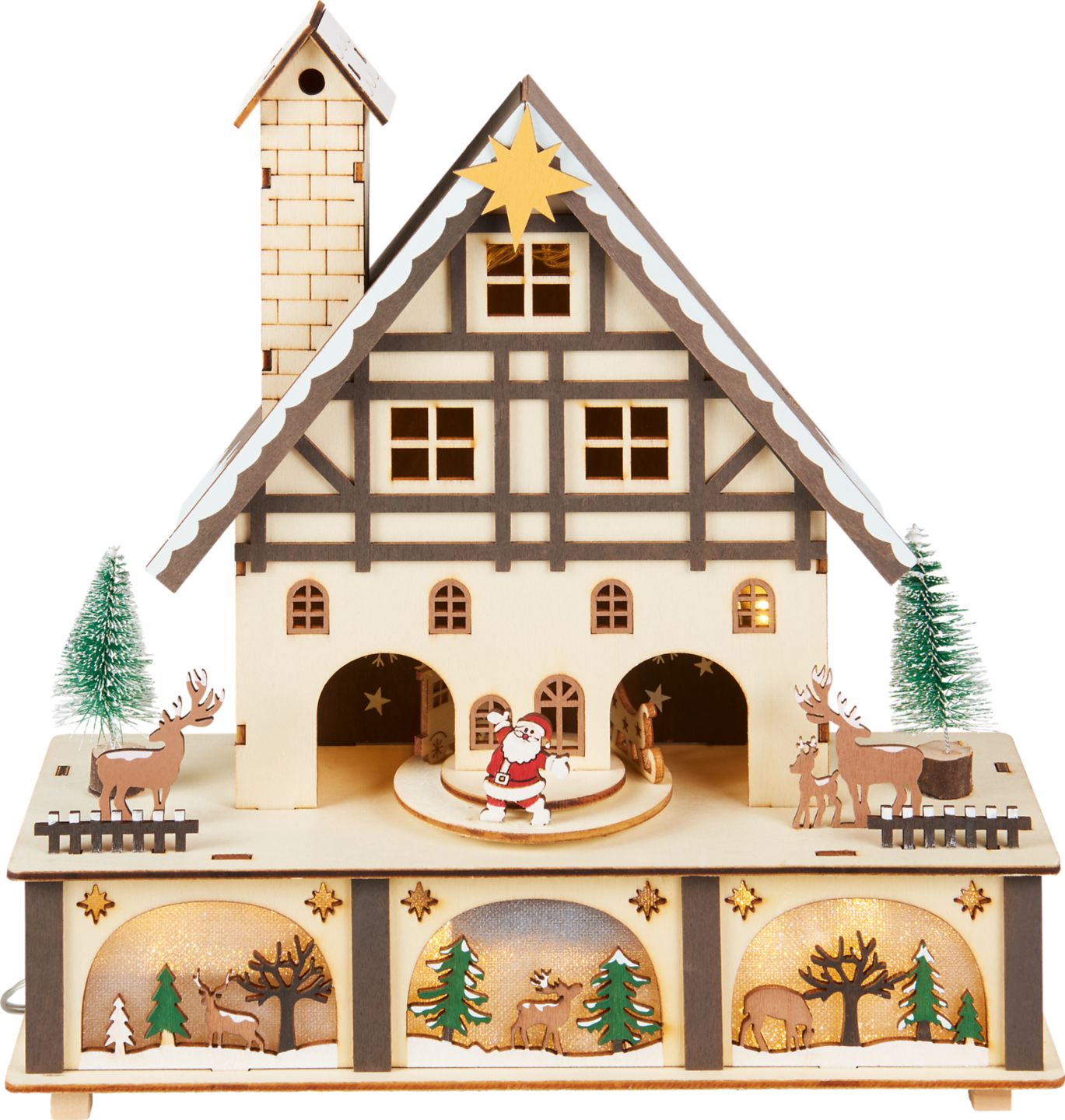 LIV&BO® LED-Dekohaus mit Stern