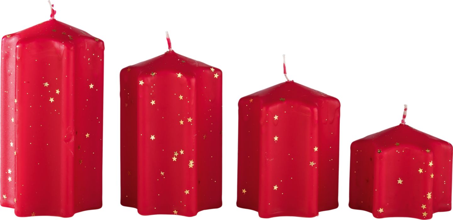 Liv&Bo Sloupová svíčka 4ks