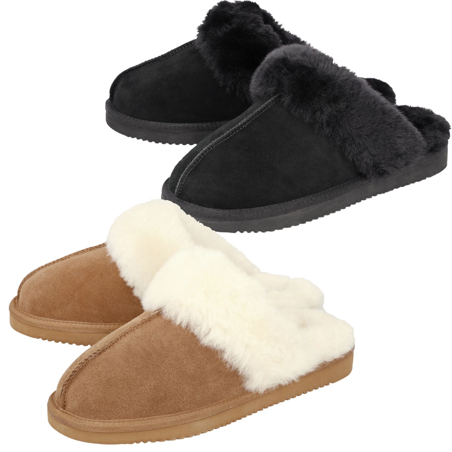 OYANDA® Damen-Lammfellhausschuhe