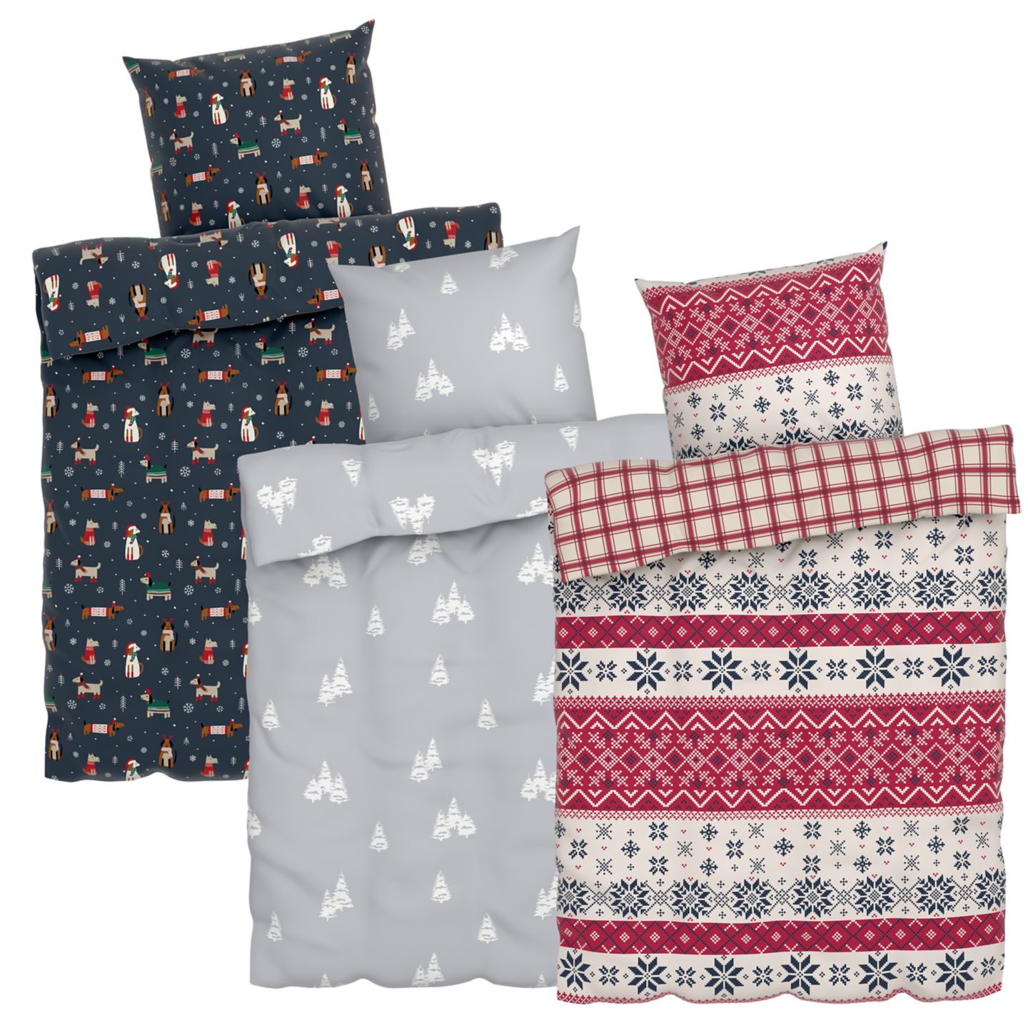 LIV&BO® Feinbiber-Bettwäsche-Set ca. 155 x 220 cm