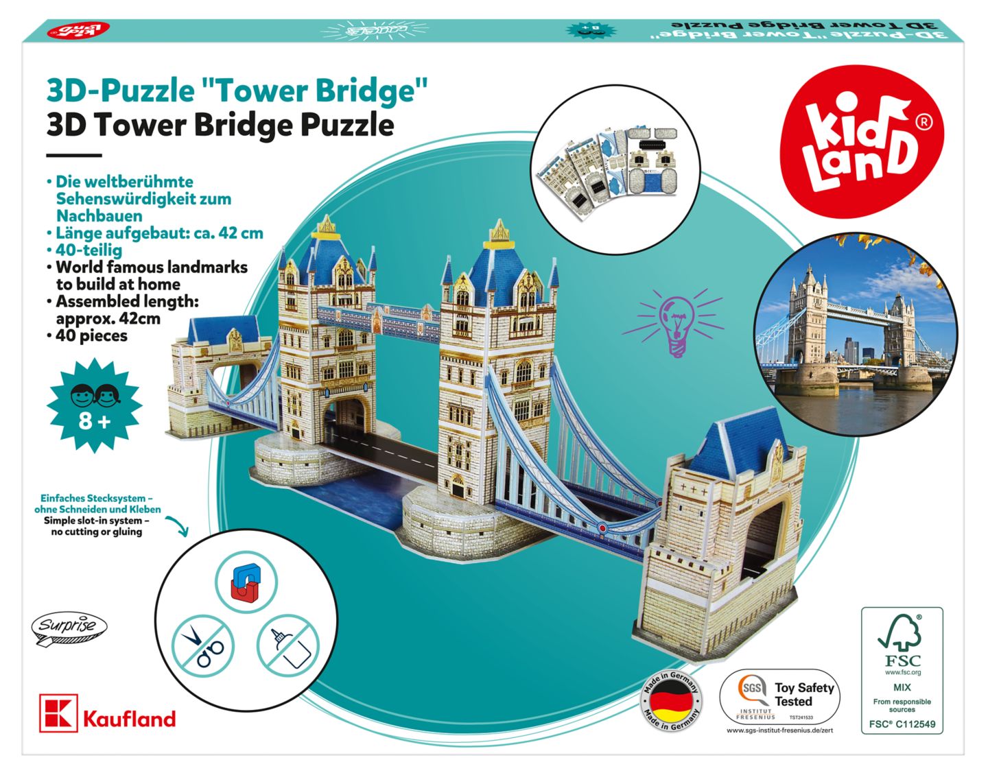Kidland 3D puzzle - Tower Bridge
cena za 1 kus