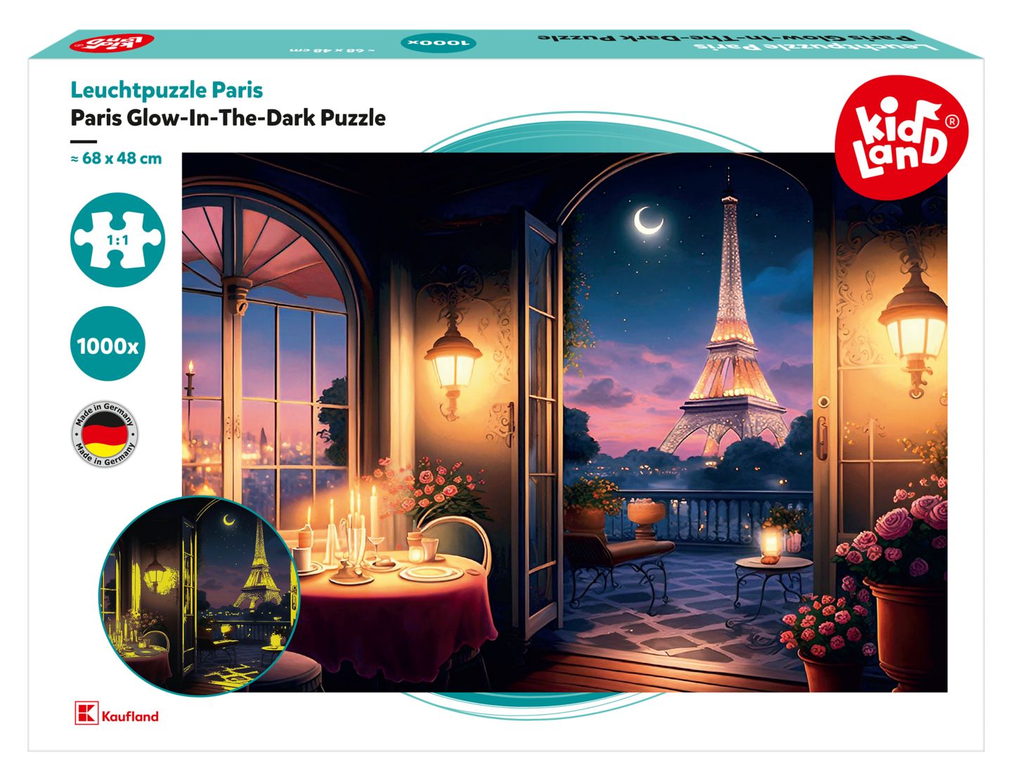 Kidland Svítící puzzle - Paříž