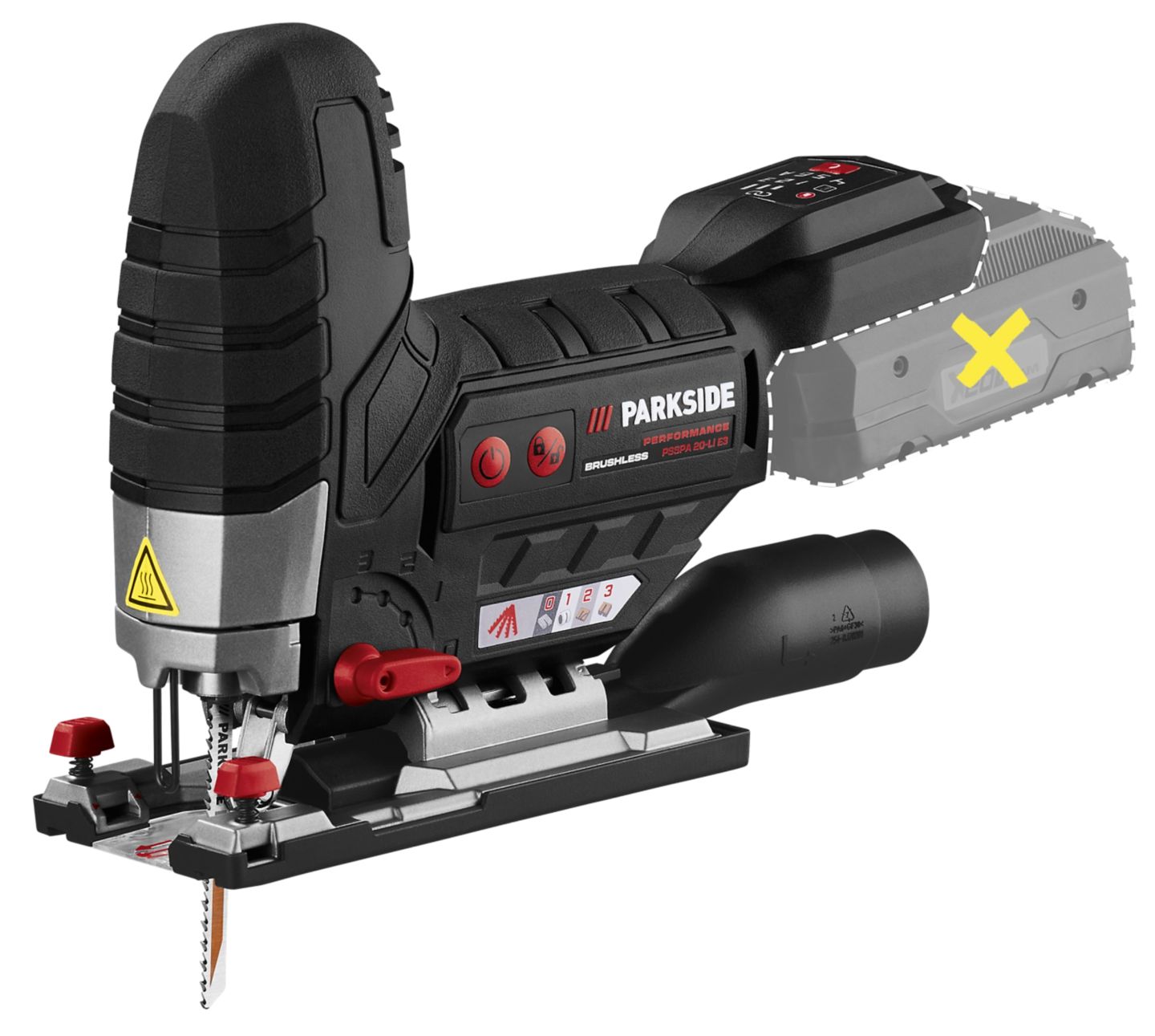 PARKSIDE PERFORMANCE® Akku-Stichsäge 20 V »PSSPA 20-Li E3« (ohne Akku)