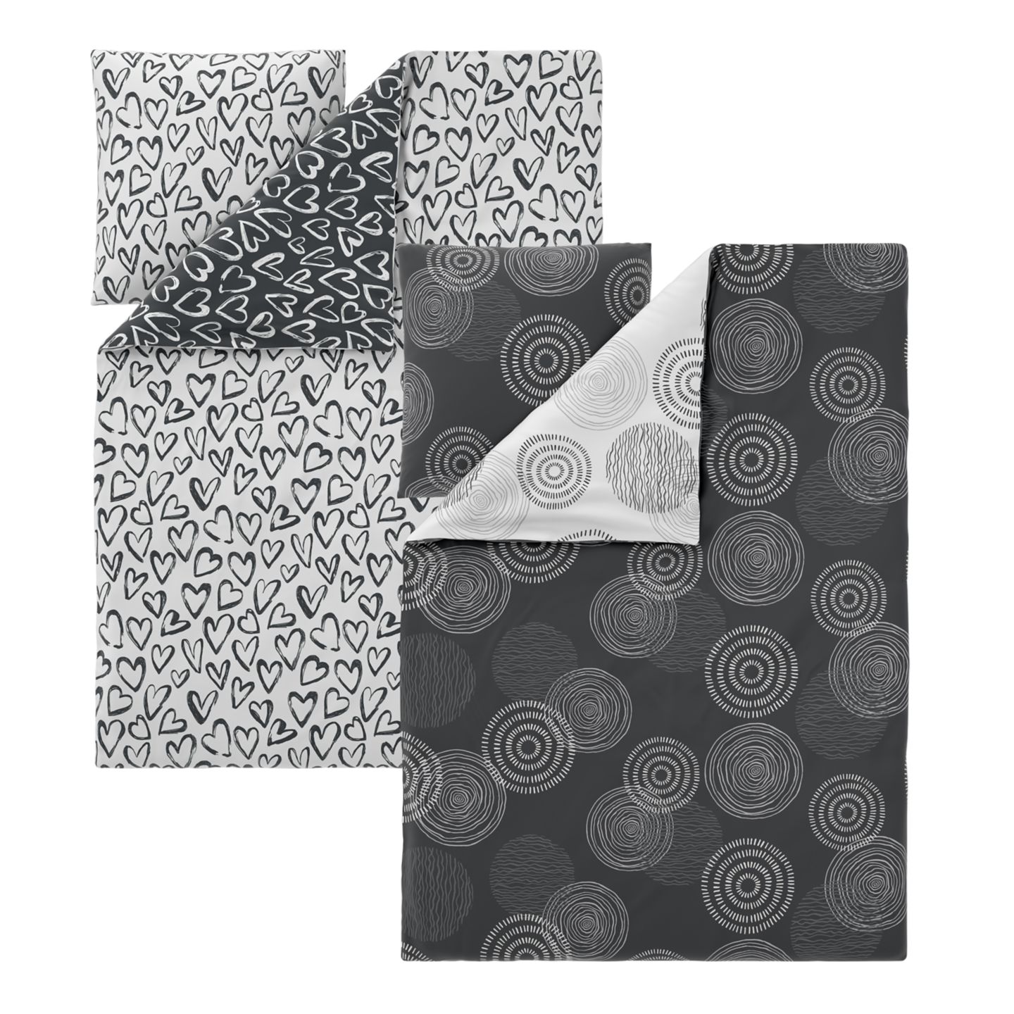 LIV&BO® Renforcé-Wendebettwäsche-Set ca. 135 x 200 cm