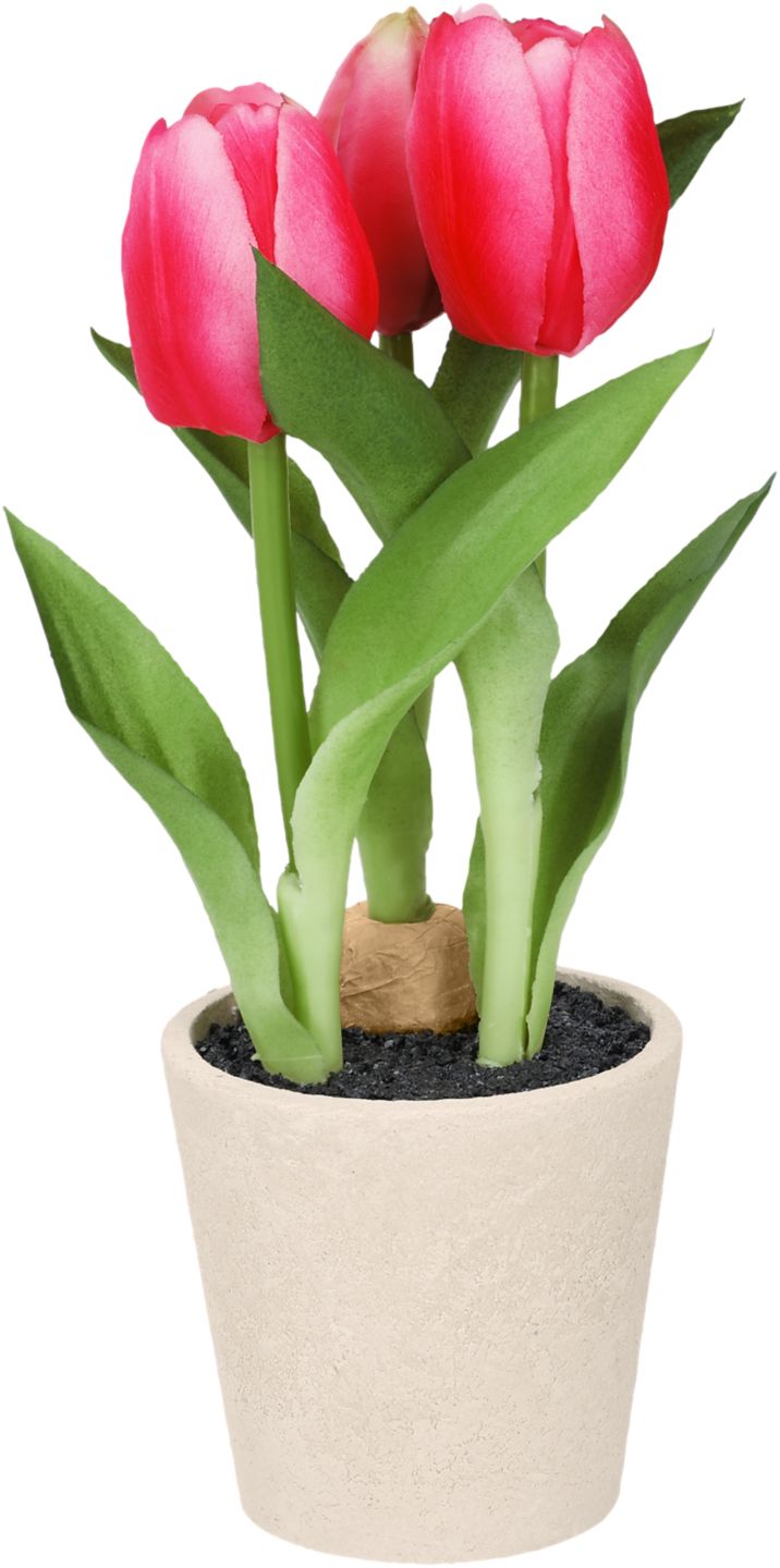 LIV & BO Umělé tulipány v květináči