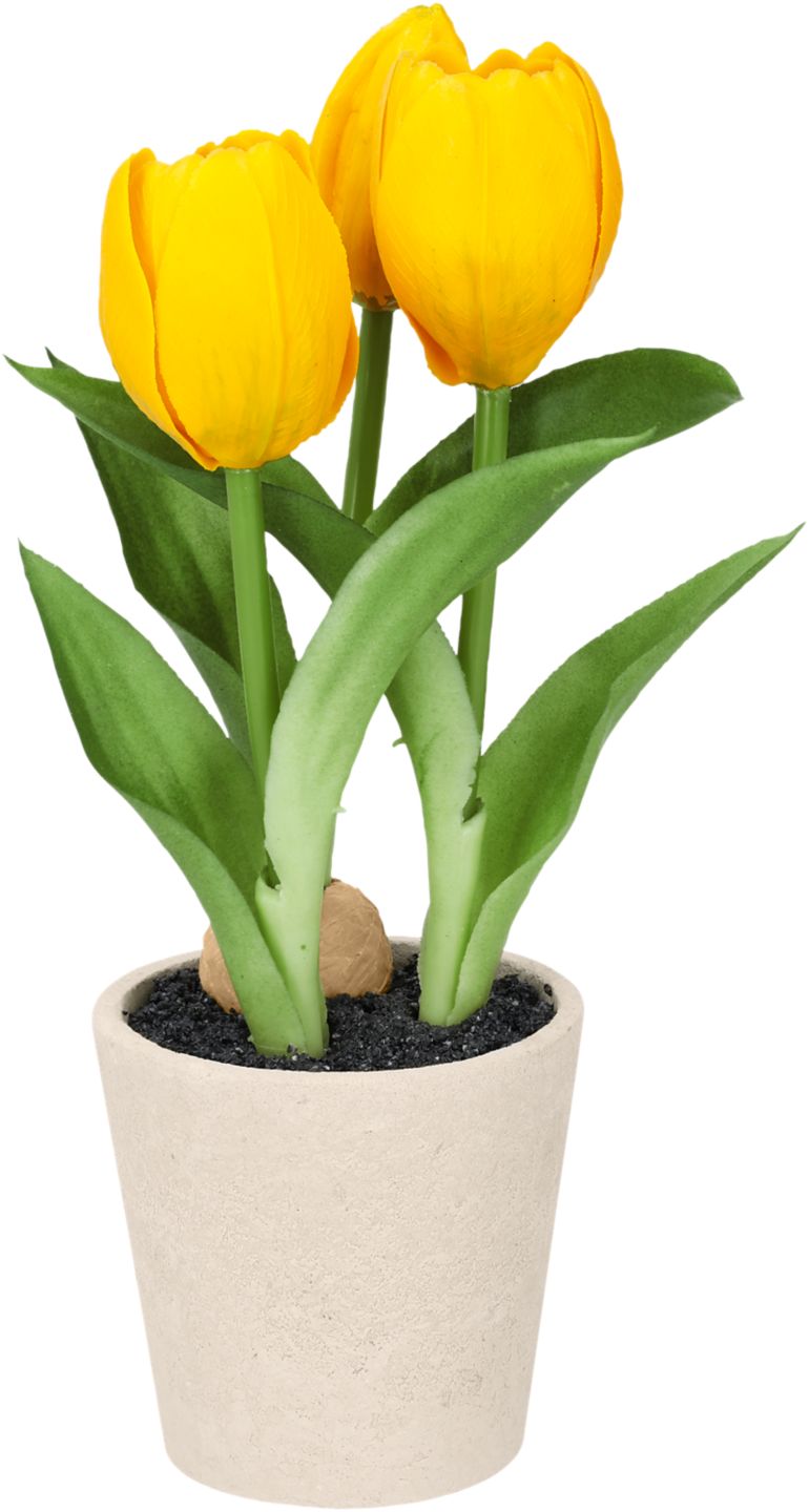LIV & BO Umělé tulipány v květináči