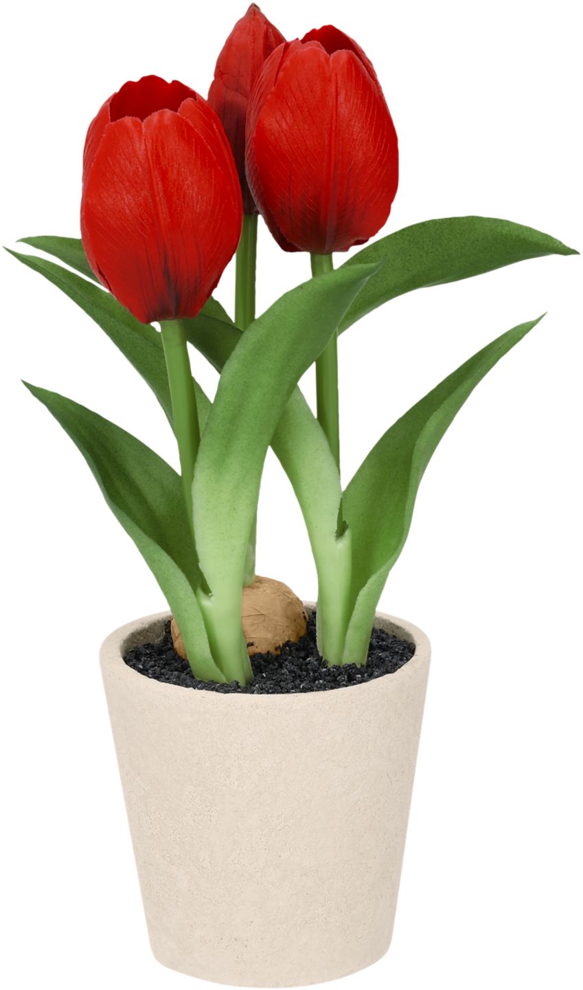LIV & BO Umělé tulipány v květináči