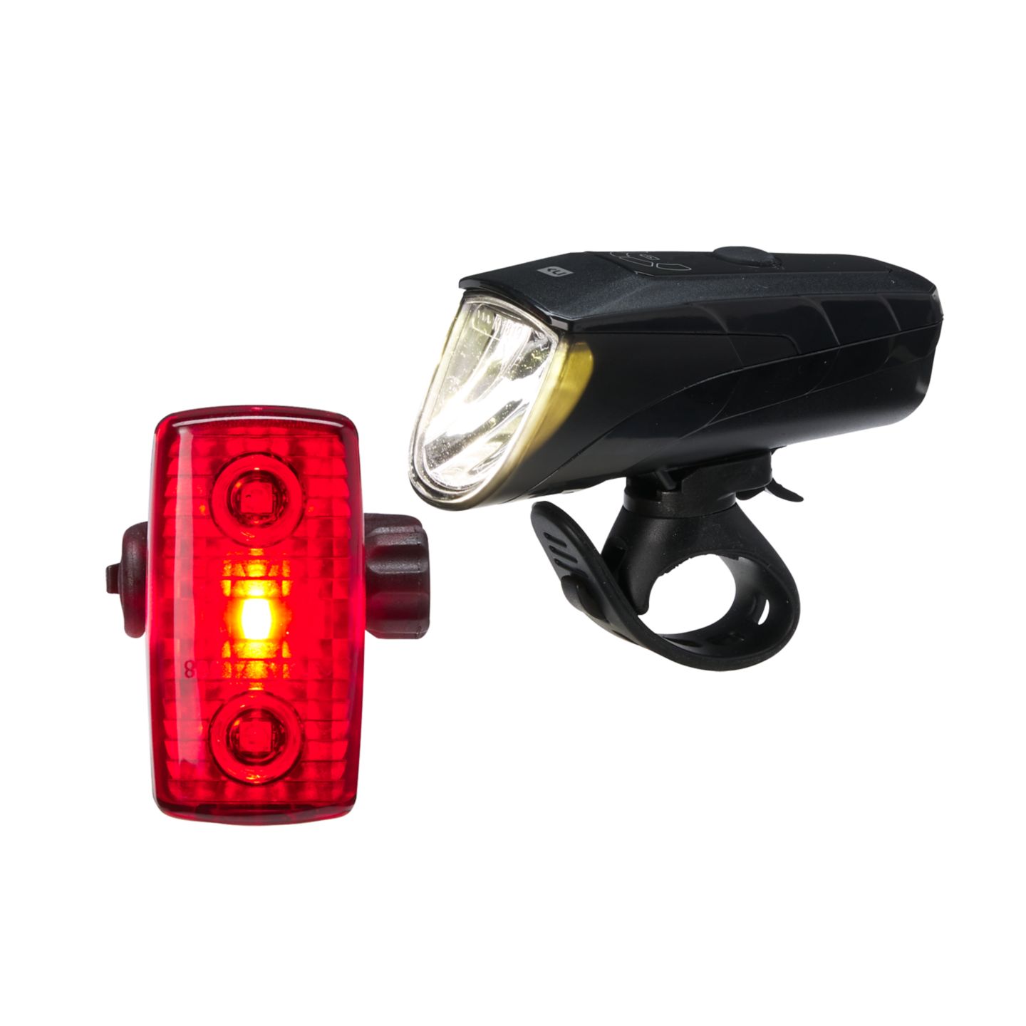NEWCENTIAL® LED-Fahrradleuchten-Set mit Notbremslichtfunktion