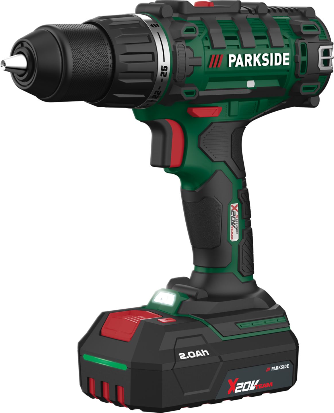 PARKSIDE® Akku-Bohrschrauber-Set 20 V »PABS 20-Li I9« mit 2 Akkus