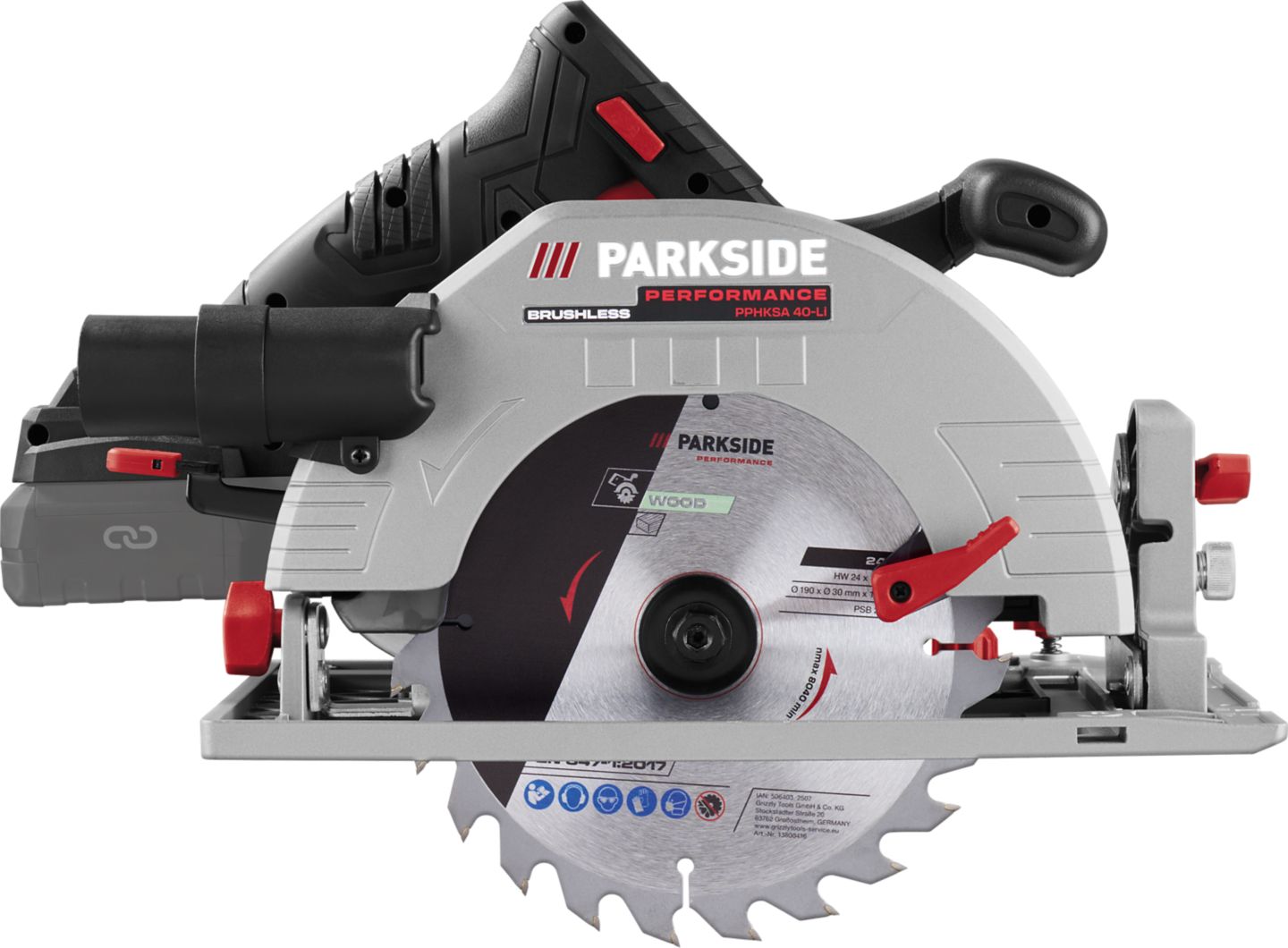 Изображение на PARKSIDE®PERFORMANCE Акумулаторен
циркулярен трион