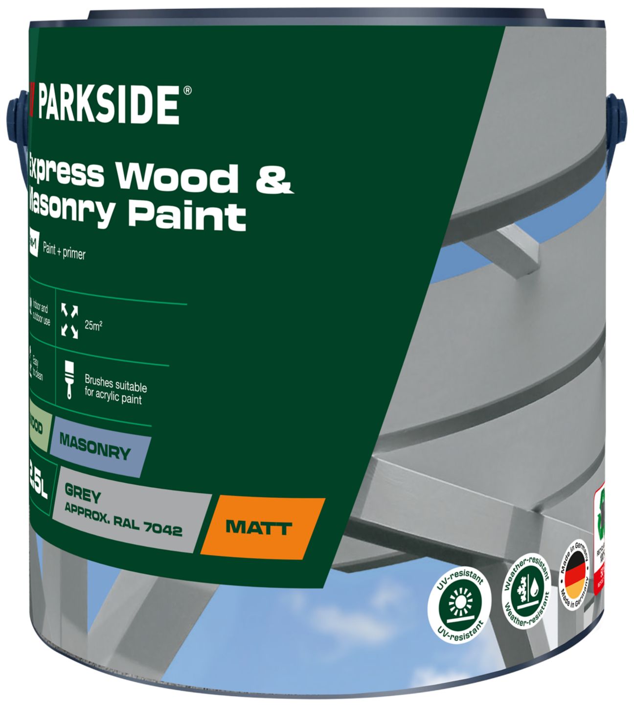 PARKSIDE Expresní krycí barva 2v1
středně šedá