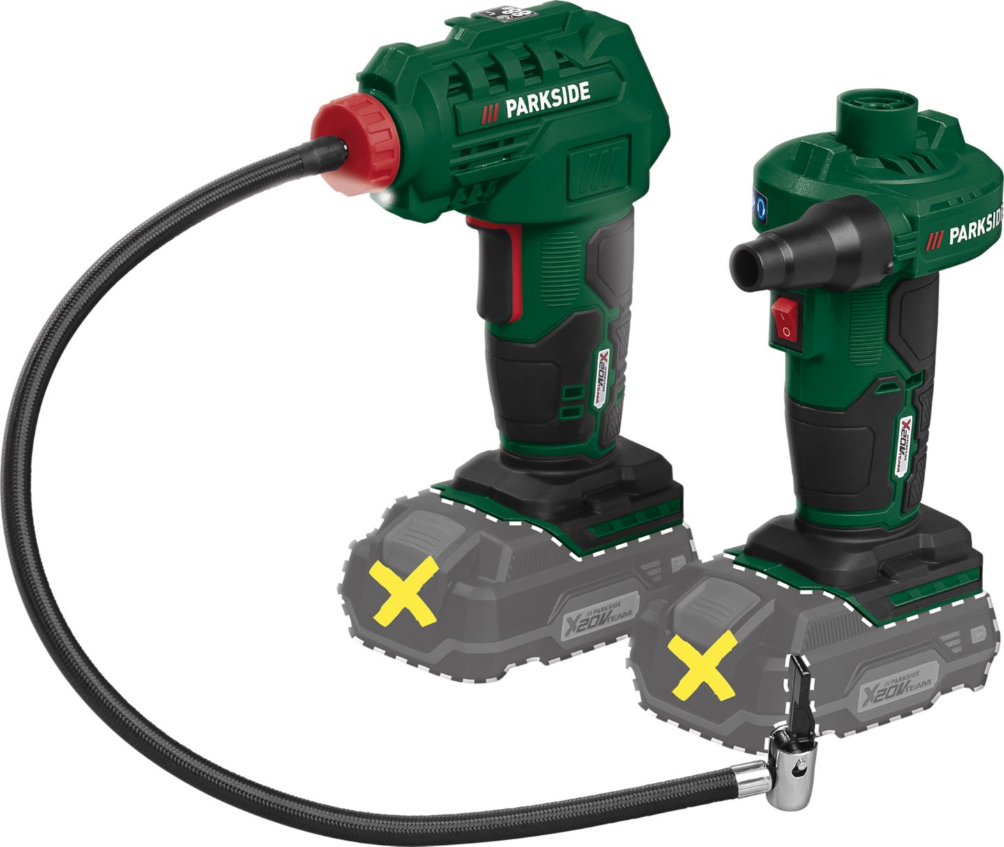 PARKSIDE® Akku-Set 20 V mit Luftpumpe und Kompressor