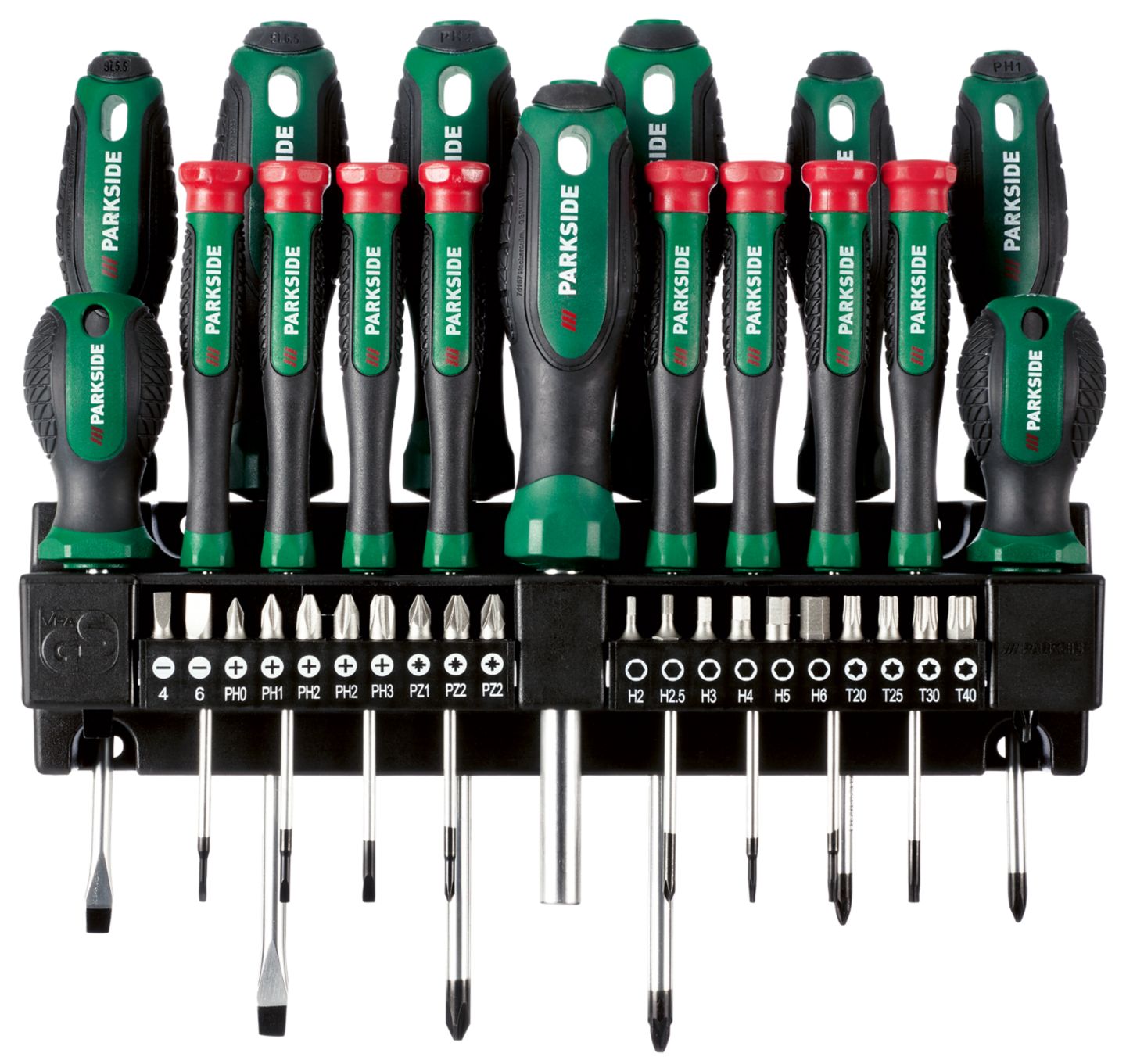 PARKSIDE® Bit- und Schraubendreher-Set mit Wandhalterung