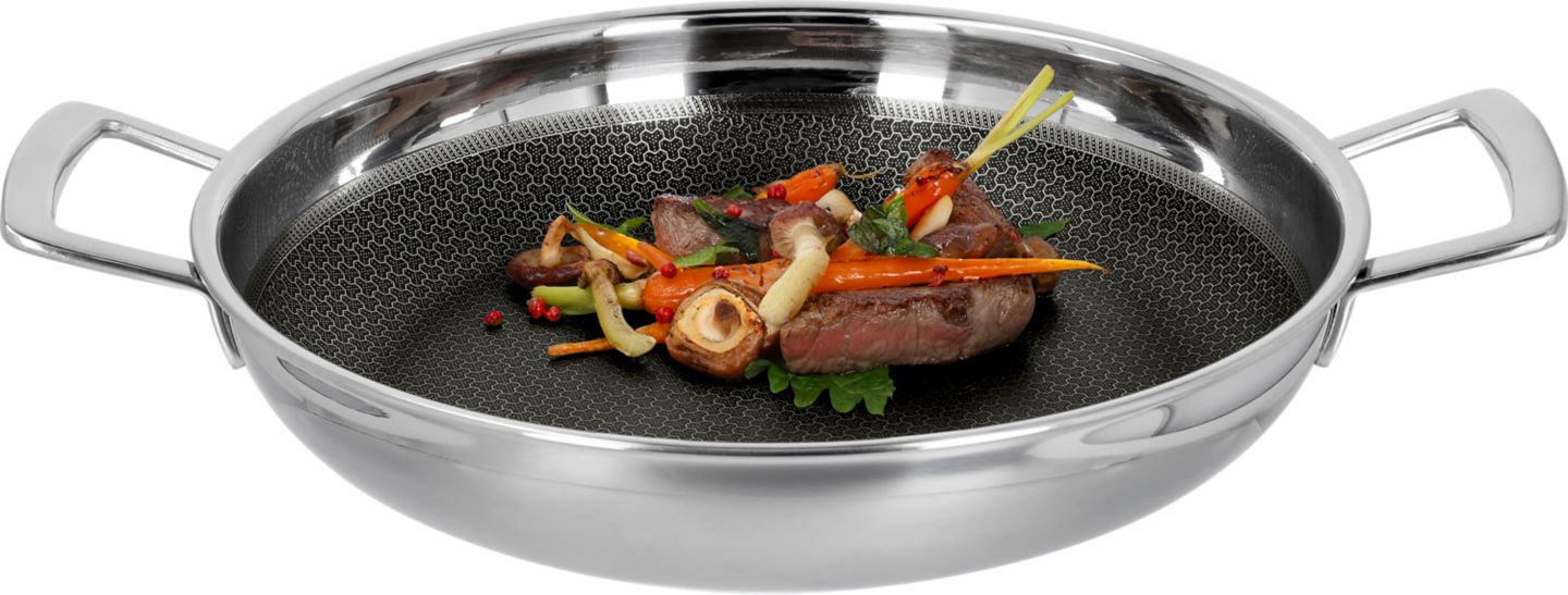 SILVERCREST® Edelstahl-Servierpfanne »Wabenstruktur«