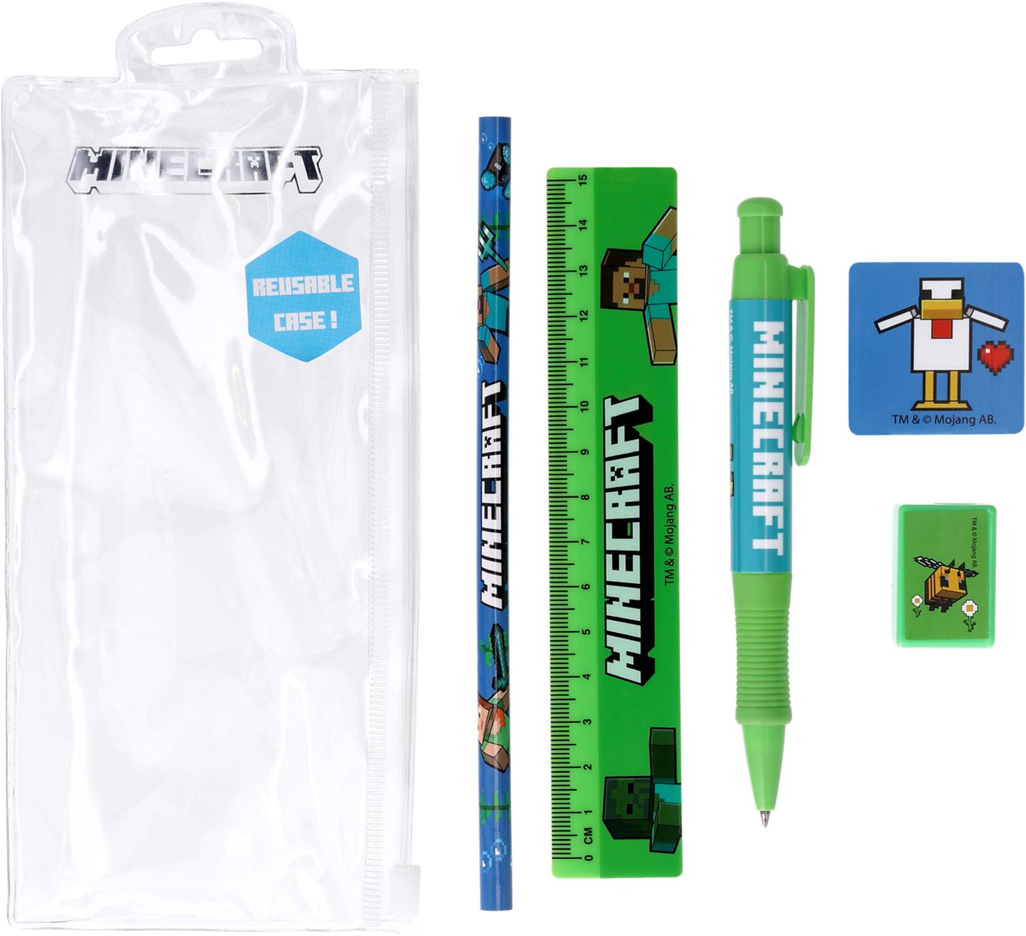 MINECRAFT Set kancelářských potřeb 5ks