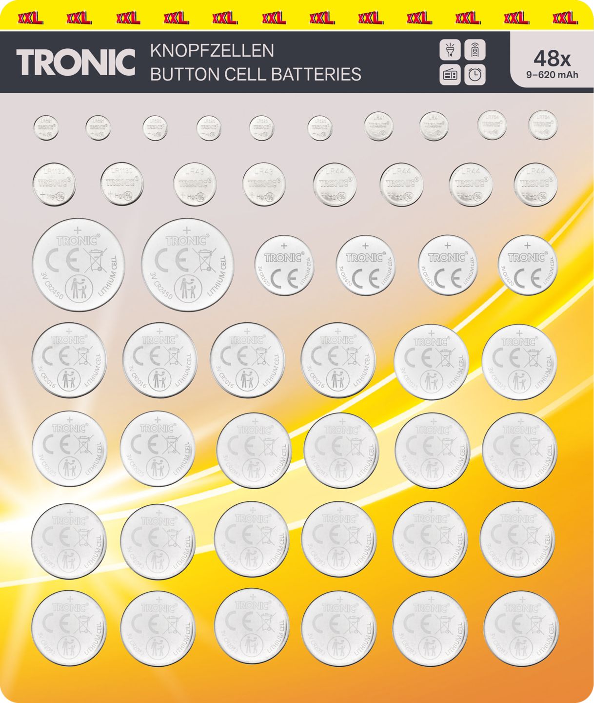 TRONIC Plosnate baterije