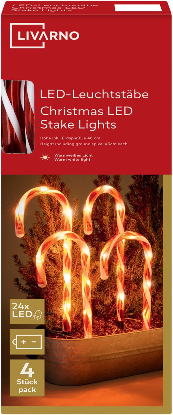 LIVARNO® LED-Leuchtstäbe »Zuckerstangen«