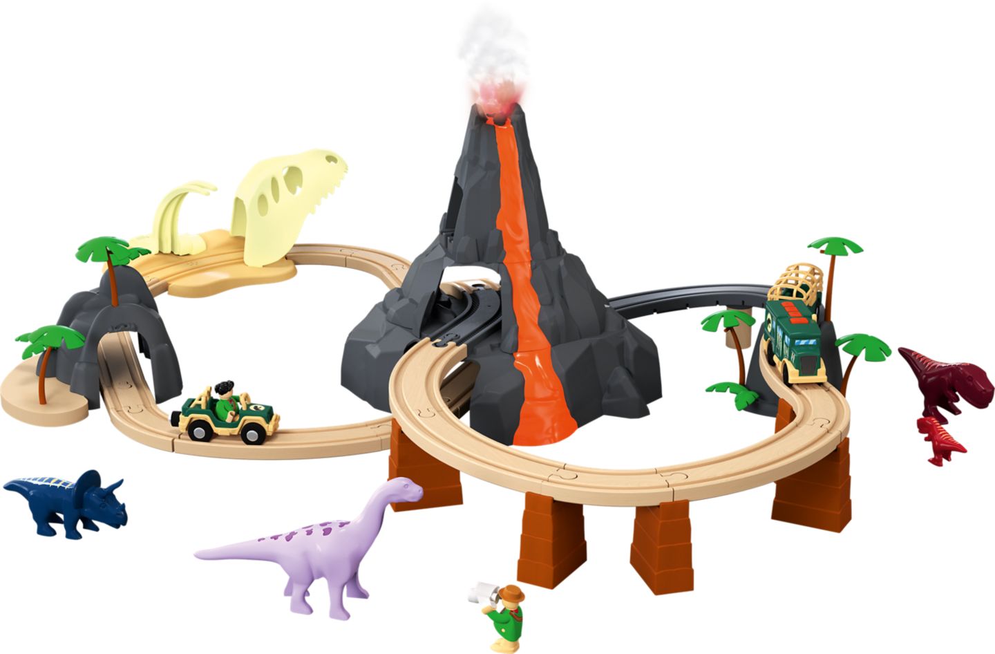 LUPILU Dřevěná železnice XL
Země dinosaurů, 51 dílů