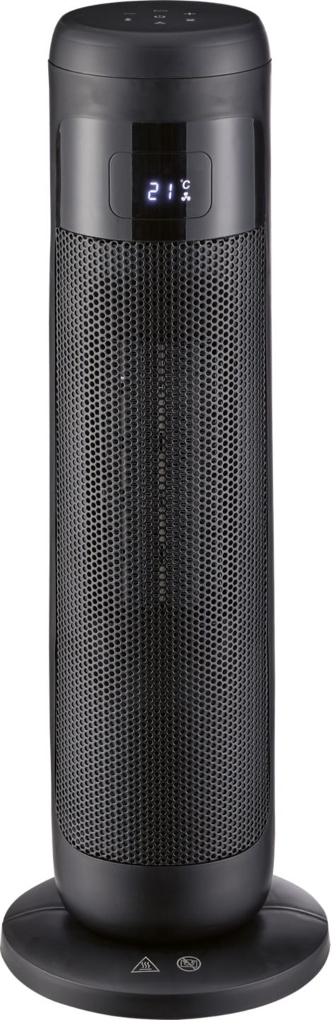 TRONIC Věžový keramický ohřívač
s ventilátorrem, černý