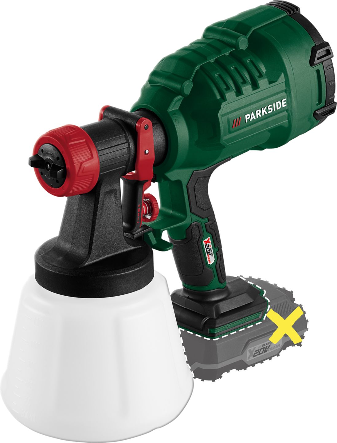 PARKSIDE® Akku-Farbspritzpistole 20 V »PFSA 20-Li C3« ohne Akku