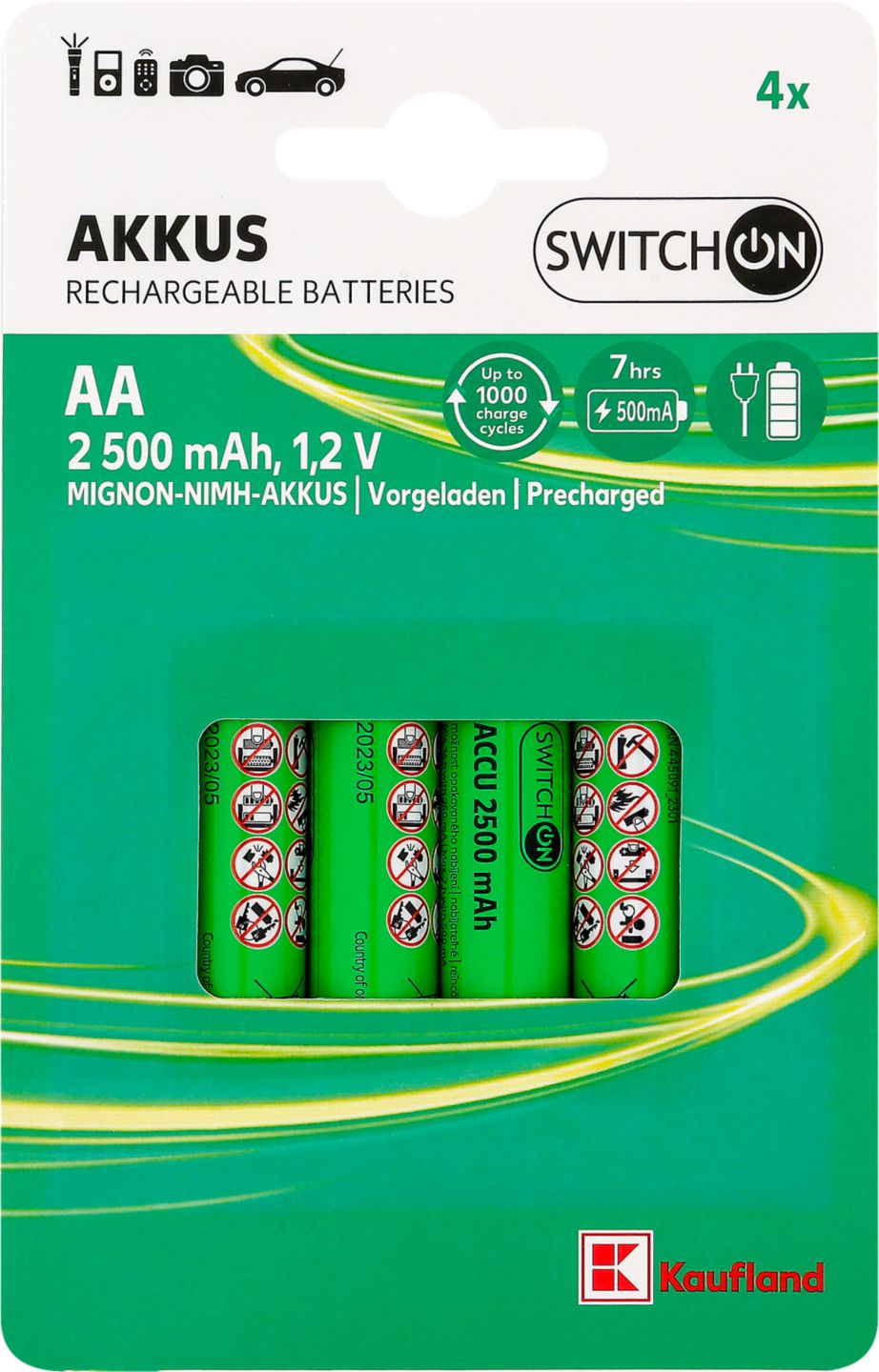 SWITCH ON Baterie Ni-MH AA
4 kusy v balení