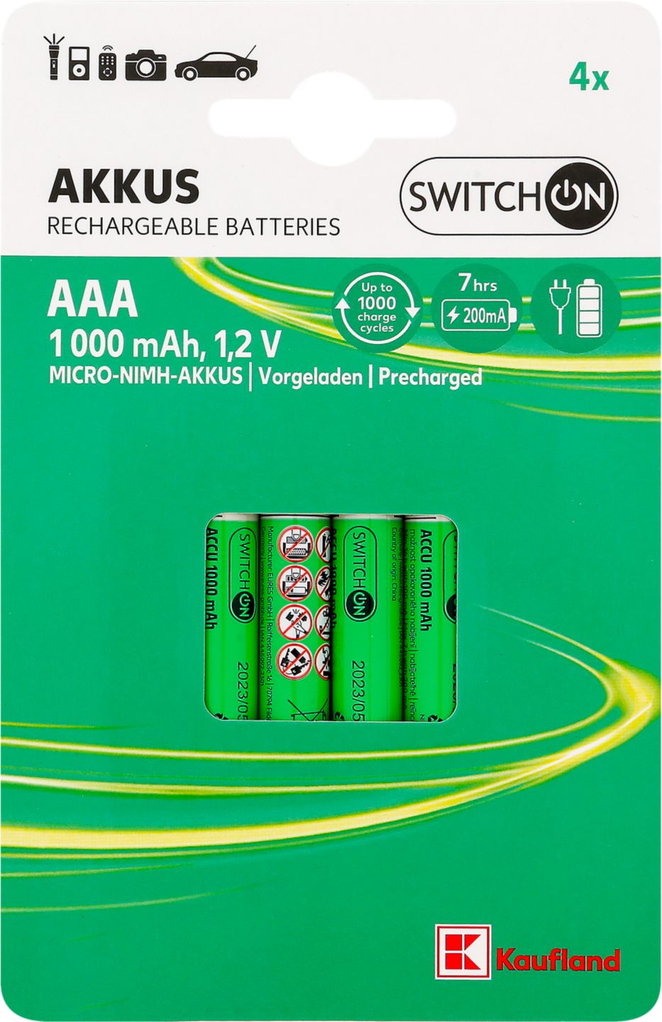 SWITCH ON Baterie Ni-MH AAA
4 kusy v balení