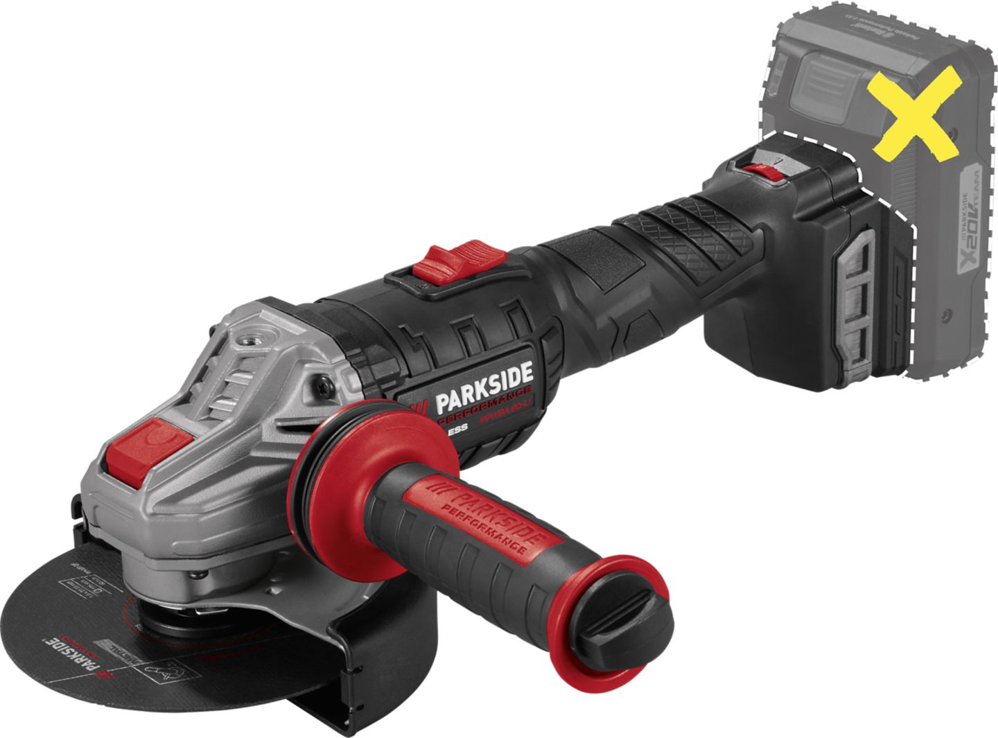PARKSIDE® PERFORMANCE Akku-Winkelschleifer 20 V »PWSAP 20-Li F6« (ohne Akku)