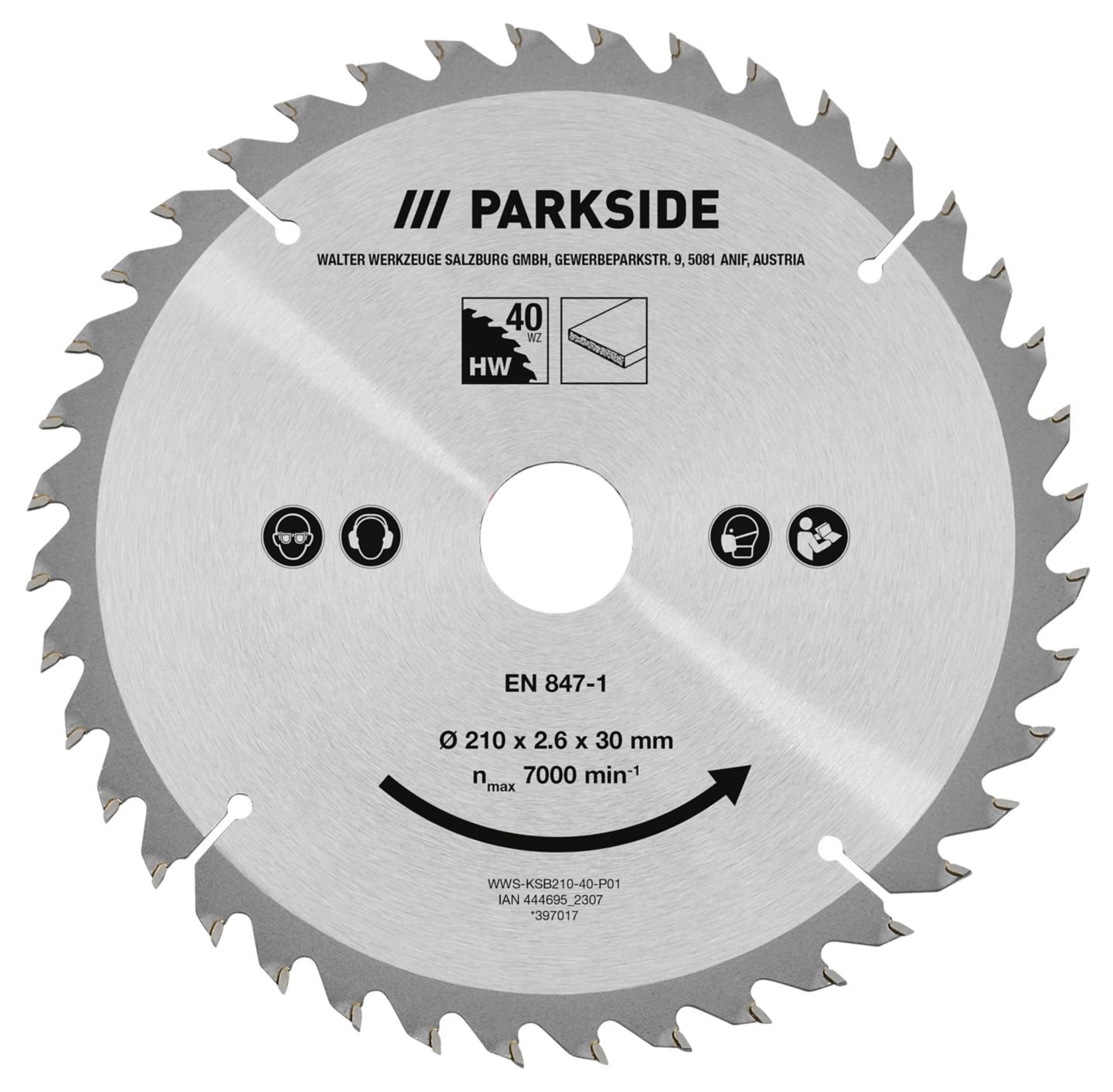 Изображение на Parkside® Диск за циркуляр
различни видове и размери