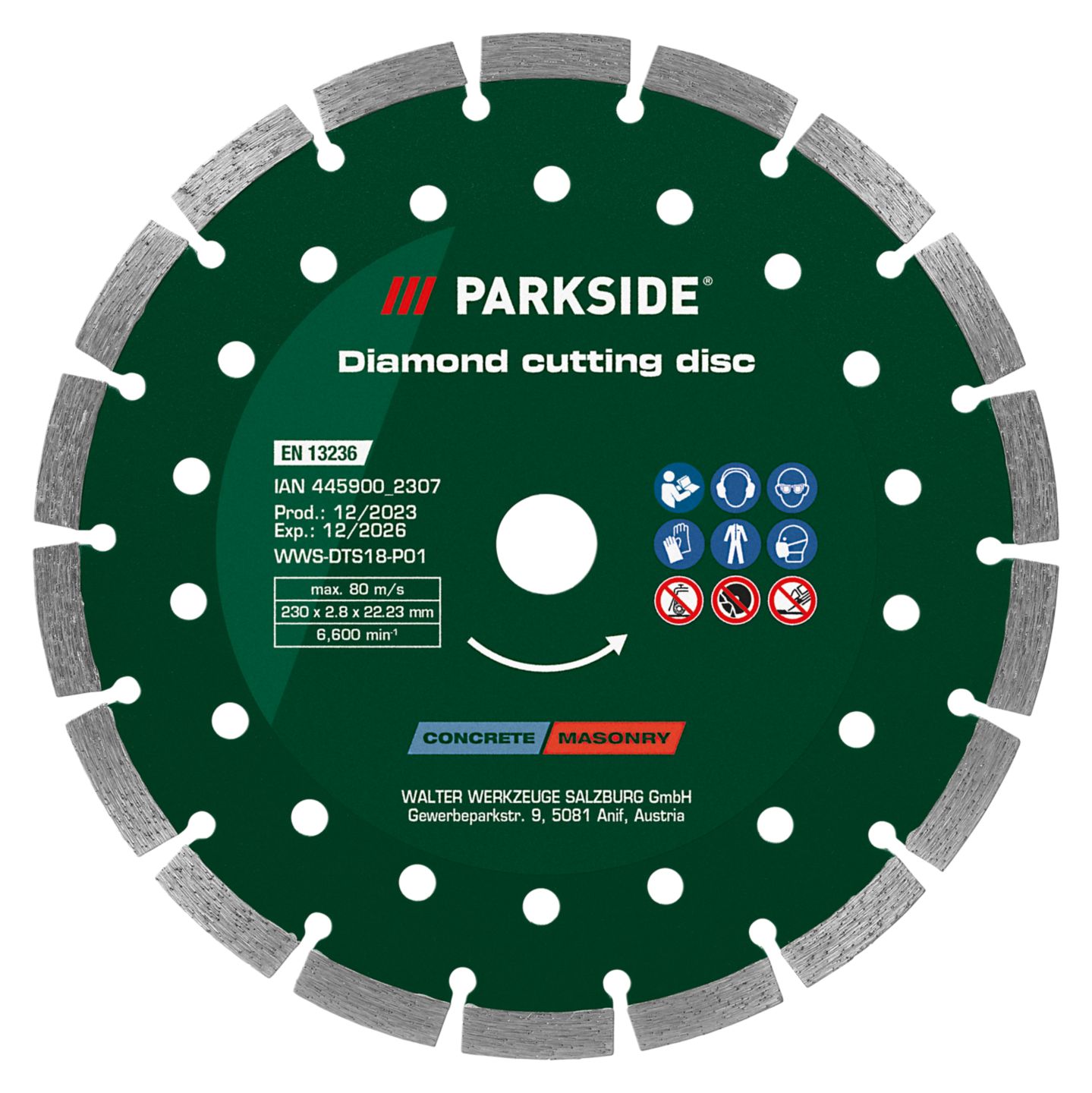 PARKSIDE Diamantový brusný kotouč
průměr: 230 mm