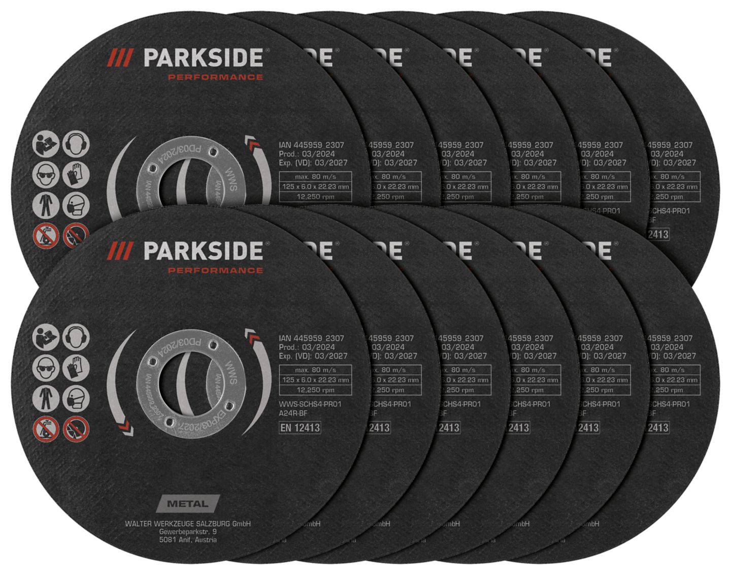 PARKSIDE Sada řezných kotoučů
12dílná