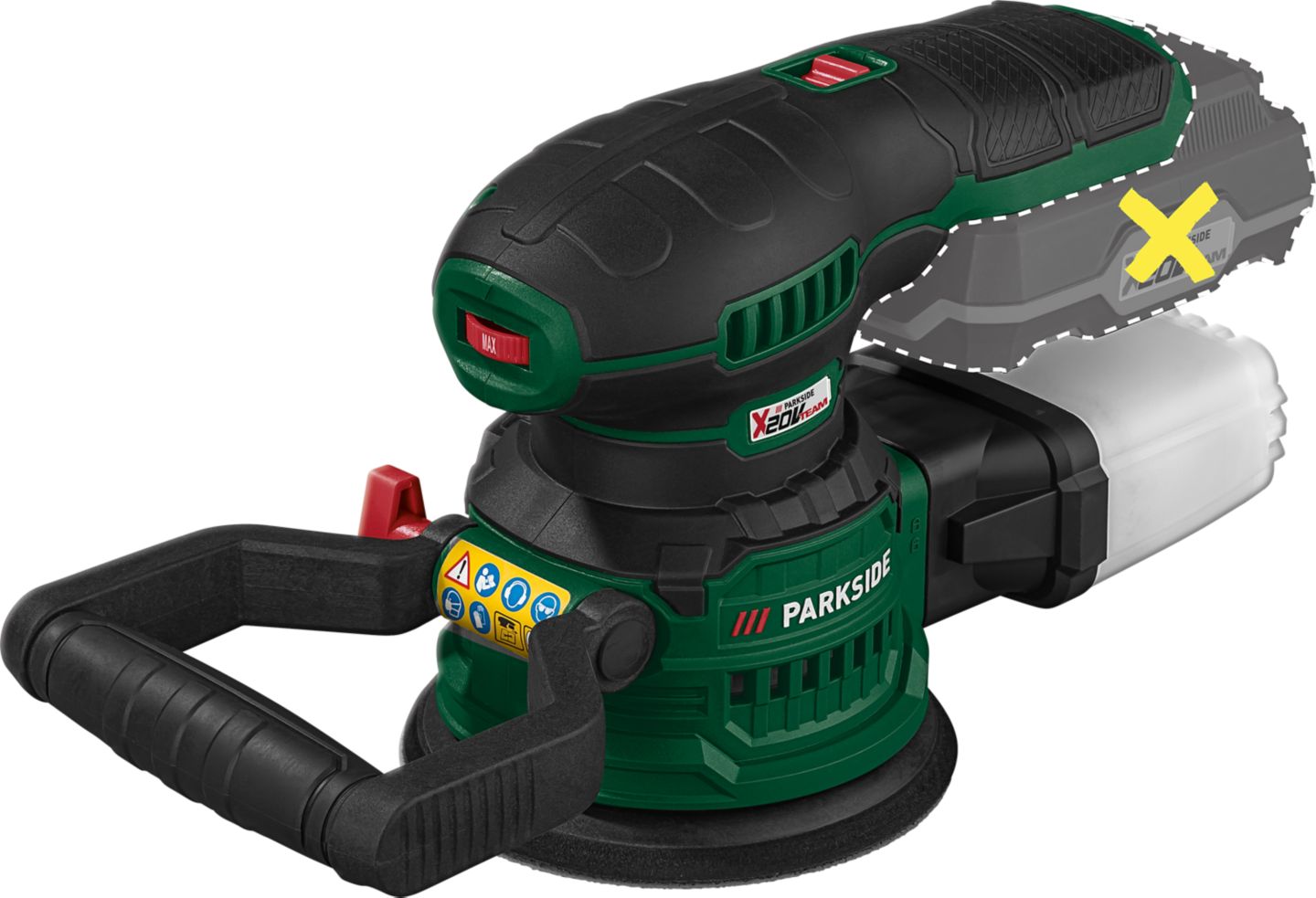 PARKSIDE Aku excentrická bruska
20 V PAEXS 20-Li B2