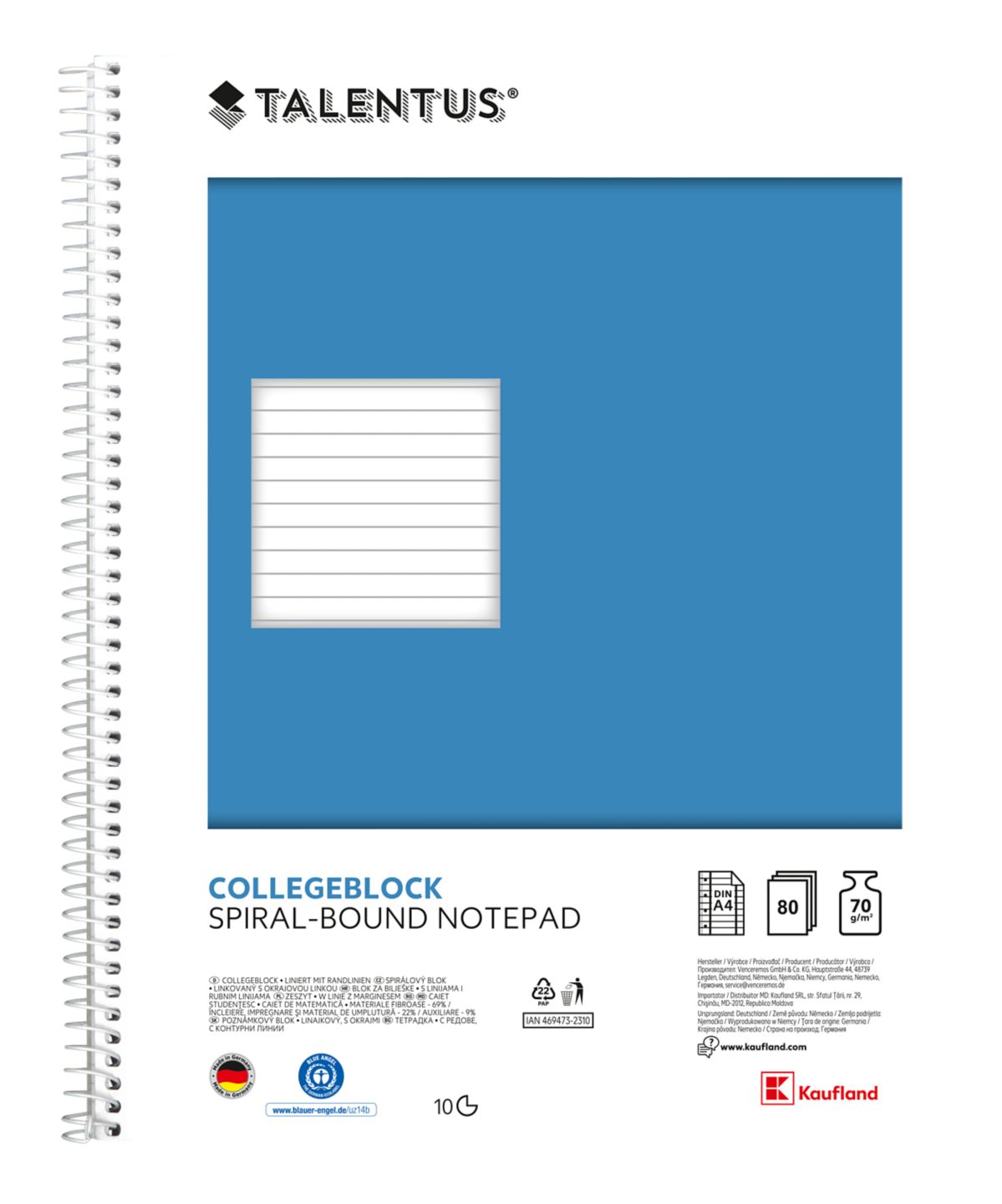 Talentus Poznámkový blok
A4, linkovaný
